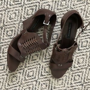 • ZARA WOMEN • brown heels •